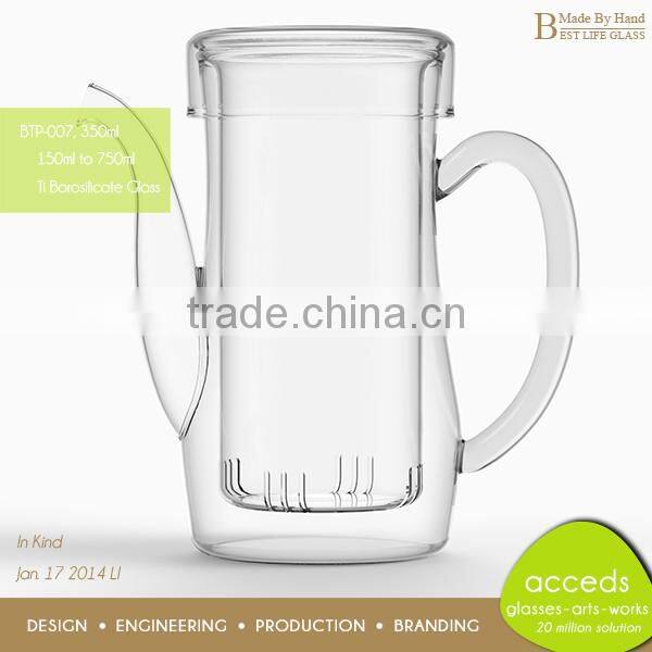 Dishwasher Safe Cheap Glass Coffee Pot With Tea Strainer