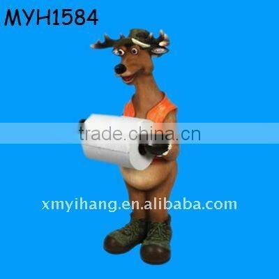 resin deer figurine for both home decoration and napkin ring