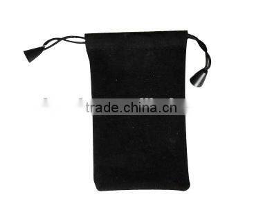 High quality velvet lanyard mobile phone pouch cell phone carry bag