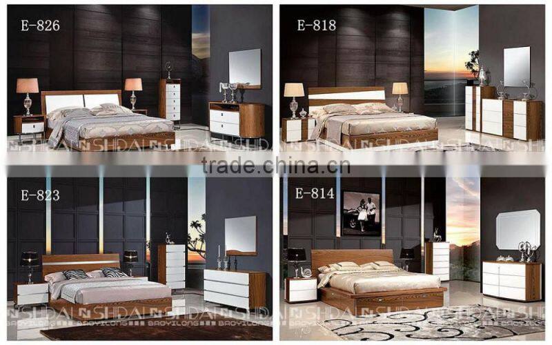 2016 modern metal decorating furniture design plywood box bed and cabinet sets