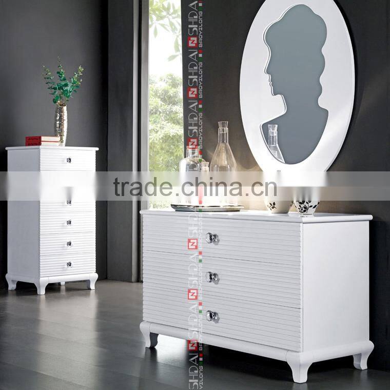 3 Drawer Dresser Storage Chest Clothes Organizer Wood Bedroom Furniture White