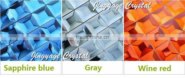 Diamond 5 surface mix color glass mosaic tile 30*30mm crystal mosaic