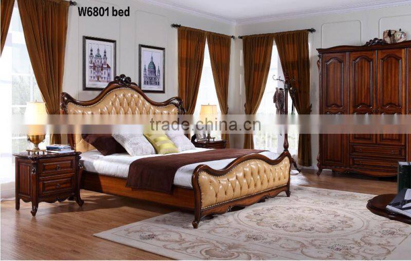 W6821Antique French Style Wardrobe/bedroom wooden wardrobe design pictures wooden clothes wardrobe designs