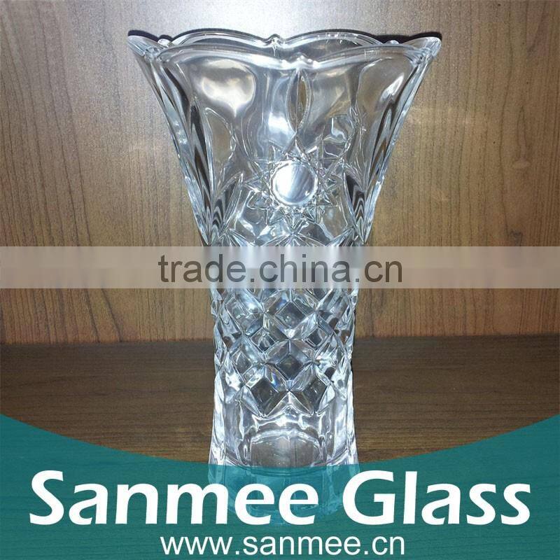 High Quality Round Bottom Glass Decoration Flower Vase