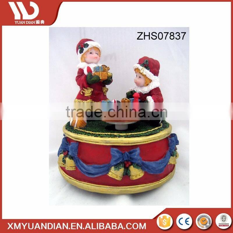 China Home Decor Resin Craft Dancing Music Bell Handmade Christmas Decoration Supplies Ornaments