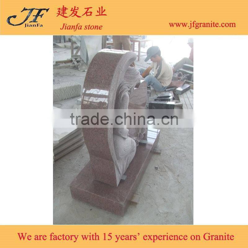 china granite monuments Carved Angel Upright Headstone Cemetery Headstone