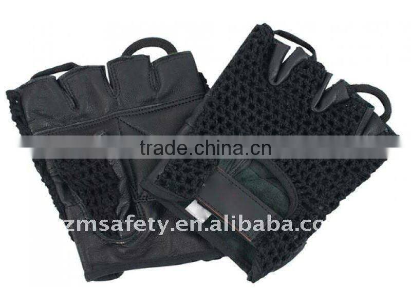 Half Finger Pig Skin Weight Lifting Glove