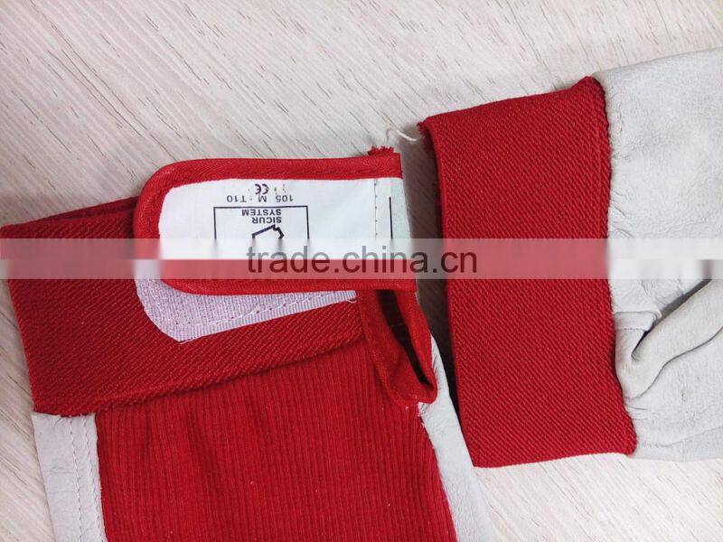 DDSAFETY Pig Leather Gloves With Cotton Back Safety Gloves