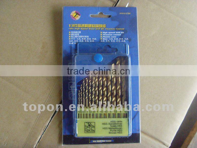 13pcs twist drill set