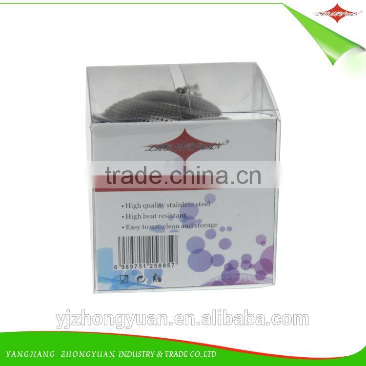 ZY-F1122 stainless steel barrel shape tea strainer infuser filter steeper with lid and chain