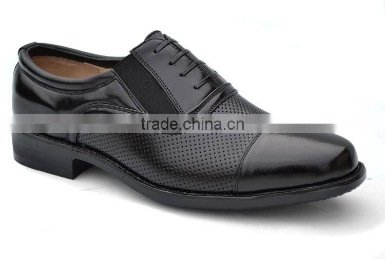 Made to order leather upper anti slip rubber sole officer men shoes