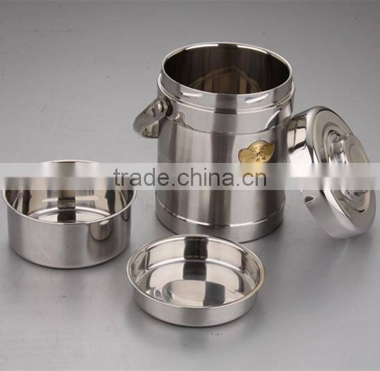 China supplier manufacture stainless steel container metal container for warm food