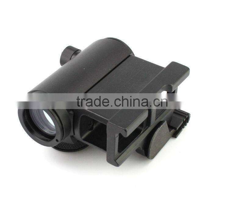 Compact red/green dot sight with elevated quick release mount