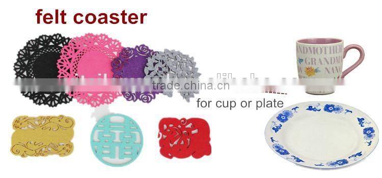 2015 OEM/ODM Sedex Social Audit cheap custom bulk gift felt coaster pouch keychain for promotion christmas gifts
