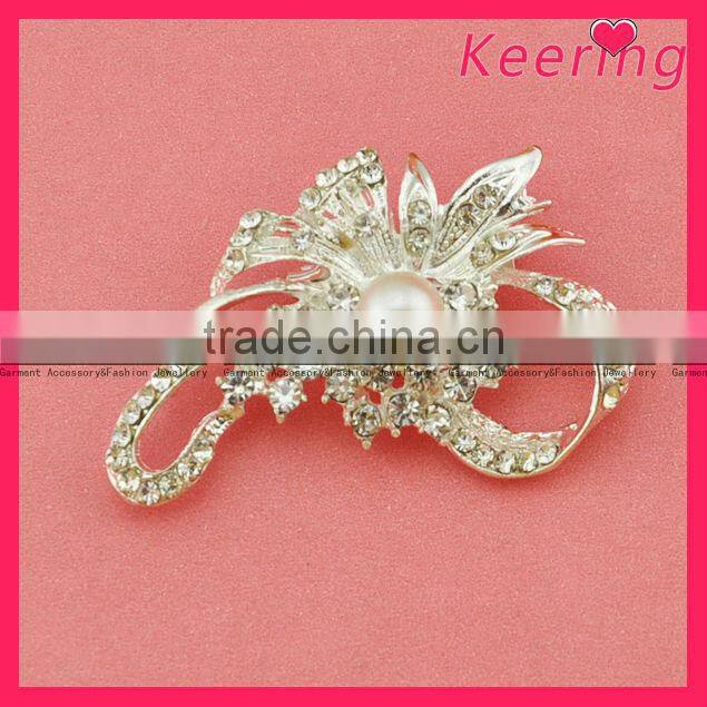 china wholesale fashion pearl brooch pin for bouquet WBR-1281