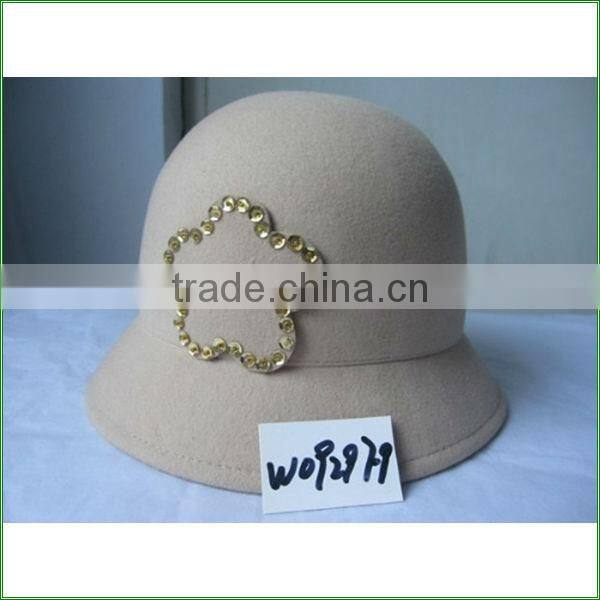 wool felt hat blank /womens wool felt hats/ cloche wool felt hat