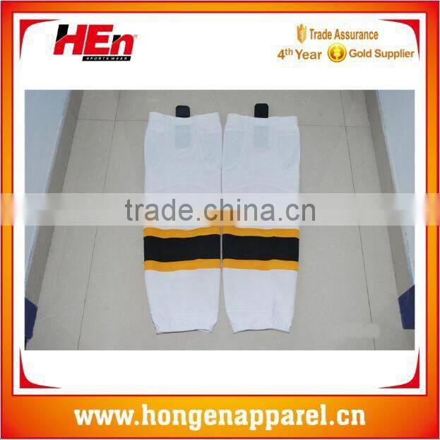 Hongen apparel New York good quality hockey team jersey with socks, blackhawks jersey