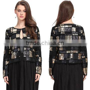 Sequin Gold 2017 Latest Fashion Design Top For Woman