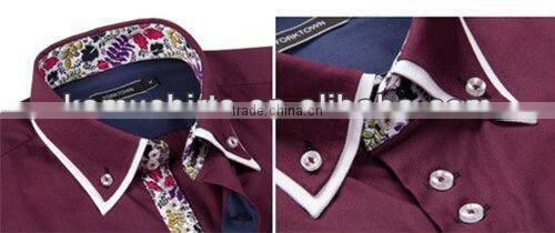 New Italian designs man dress shirts fashion man shirts double collar shirts wine