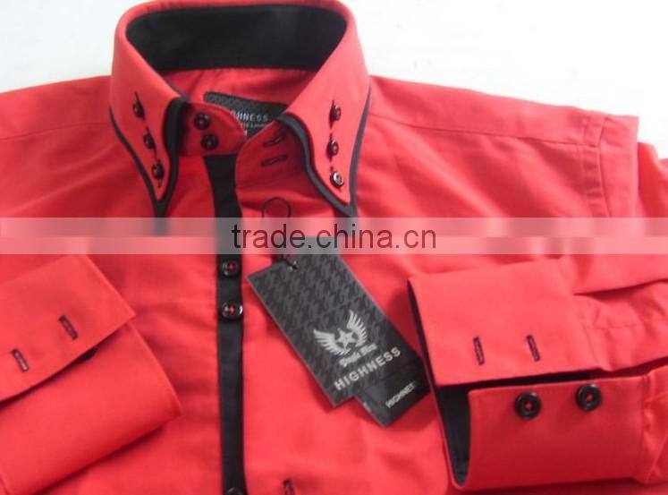 New designer 2014 fit casual slim shirt fashion designs man shirts