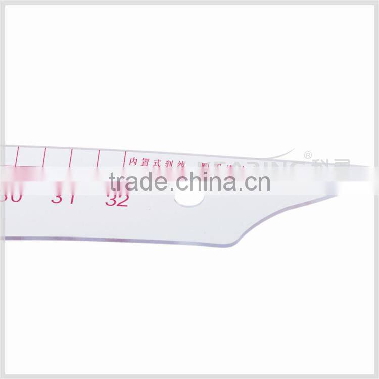 Kearing brand 32cm manufacture transplant plastic flexible vary form garment ruler for fashion design#6032