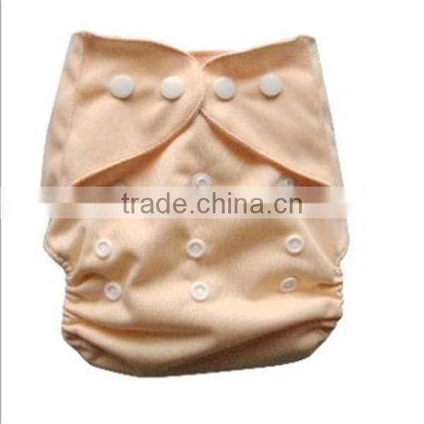 Solid PUL all in one size reusable baby cloth diaper