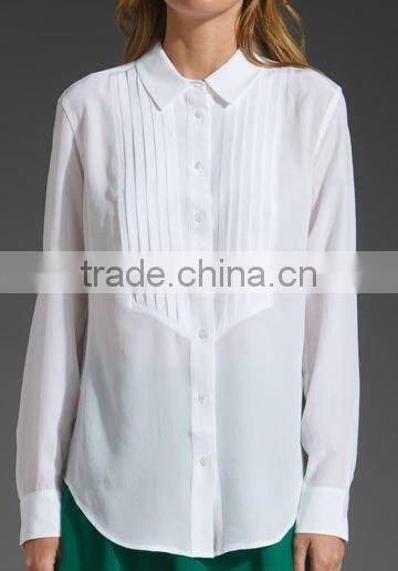 fashionable!latex lady design!12TT017!2012 new fashion clothing !pleat blouse!hot sell,high quality,best price