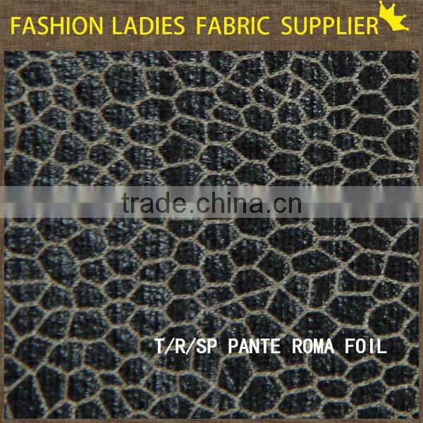 hot sale fashion ottoman 100% polyester foil print of Shaoxing textile width 150cm