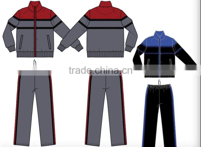 new design 2 stripe insert Men's sportswear Outdoor running wear trainer suit