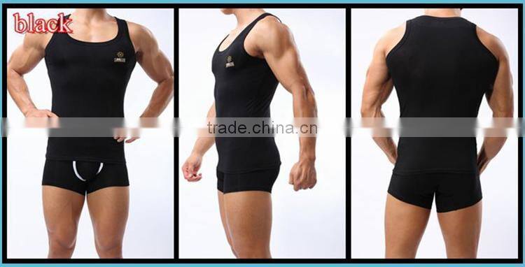 New Arrival 2014 Men Slim Bodysuit Men'S Slimming Vest SB2236