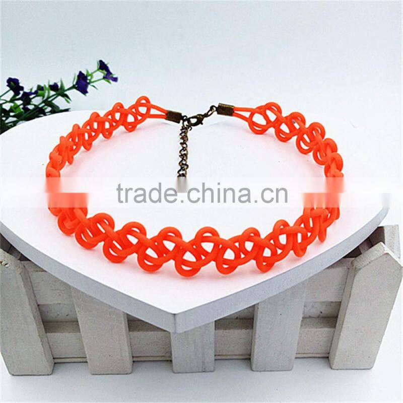2015 latest wedding elastic tattoo choker diy necklace ops chain bracelet