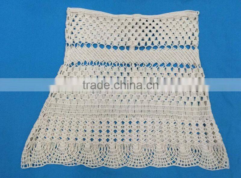 latest machine crochet ladies popular fashion lace short skirt