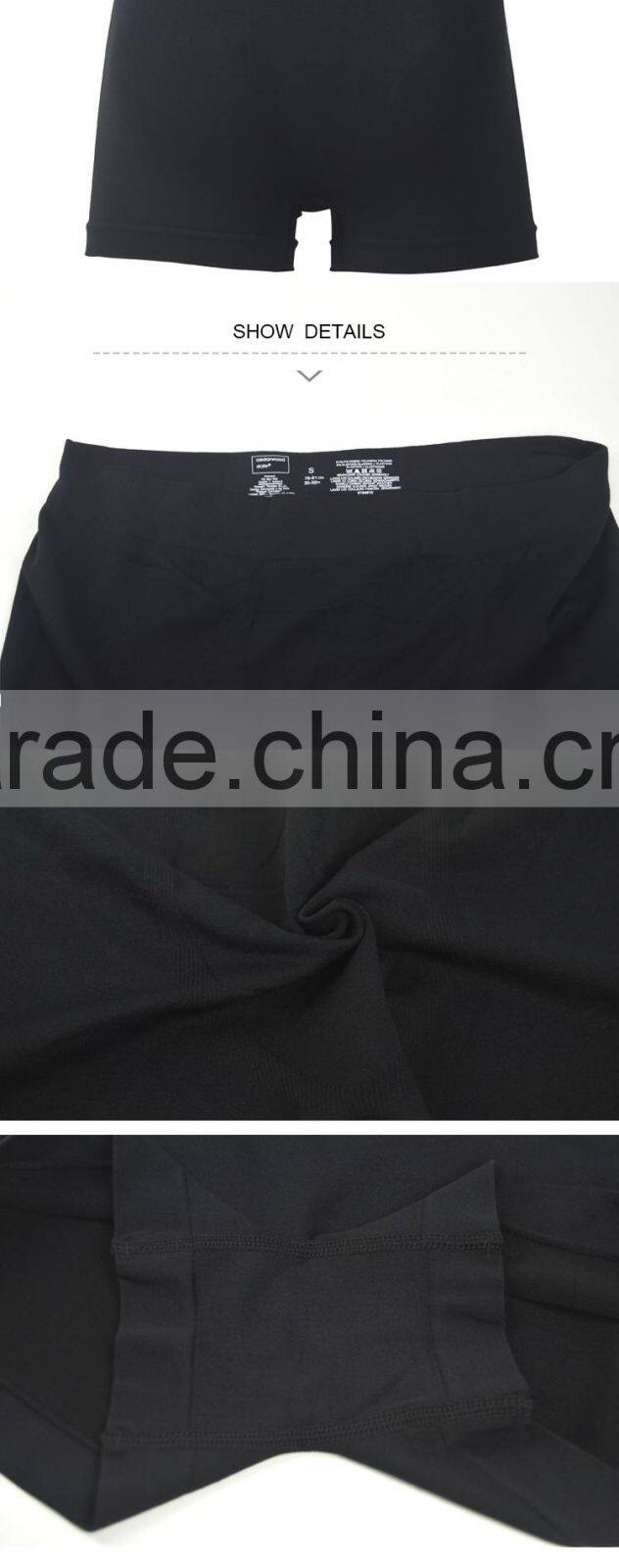 HSZ-0025 China Manufacturer 2017 Mens Hot Plain Printed Black Boxer Briefs Sexy Tight Seamless Underwear Men Elastic