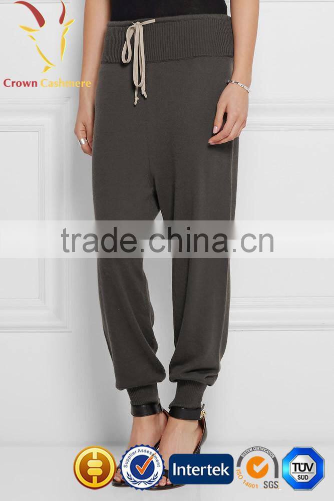 knitted Harem Cashmere Pants Women Cashmere Trousers