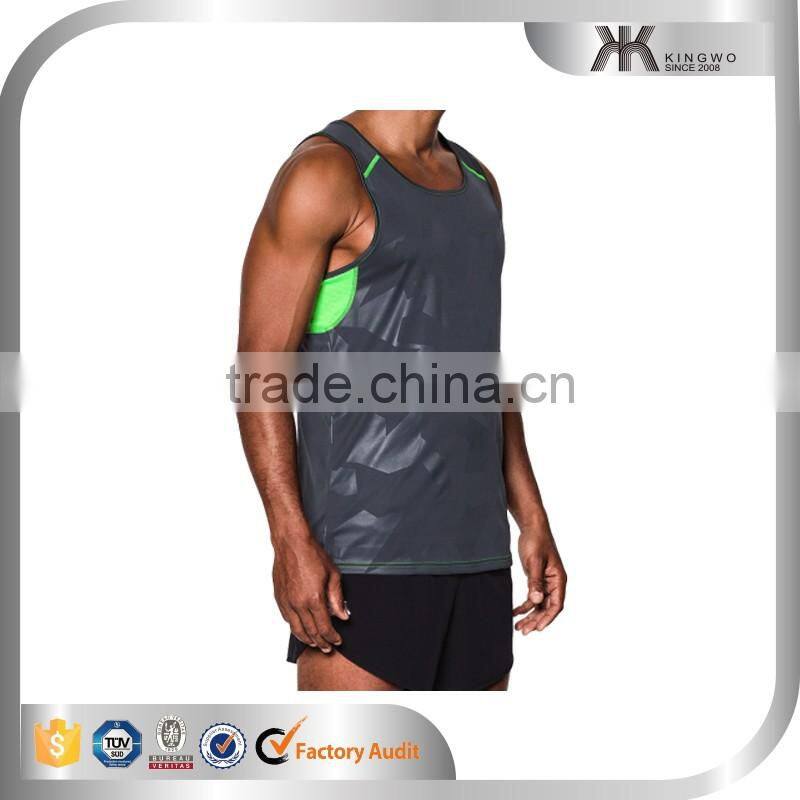 moisture wicking tank top men sublimation fitness workout tank top