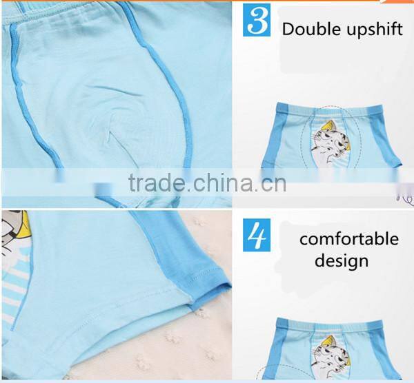Lovely design fashion and comfortable printed lovely cartoon children boxer underwear for girls