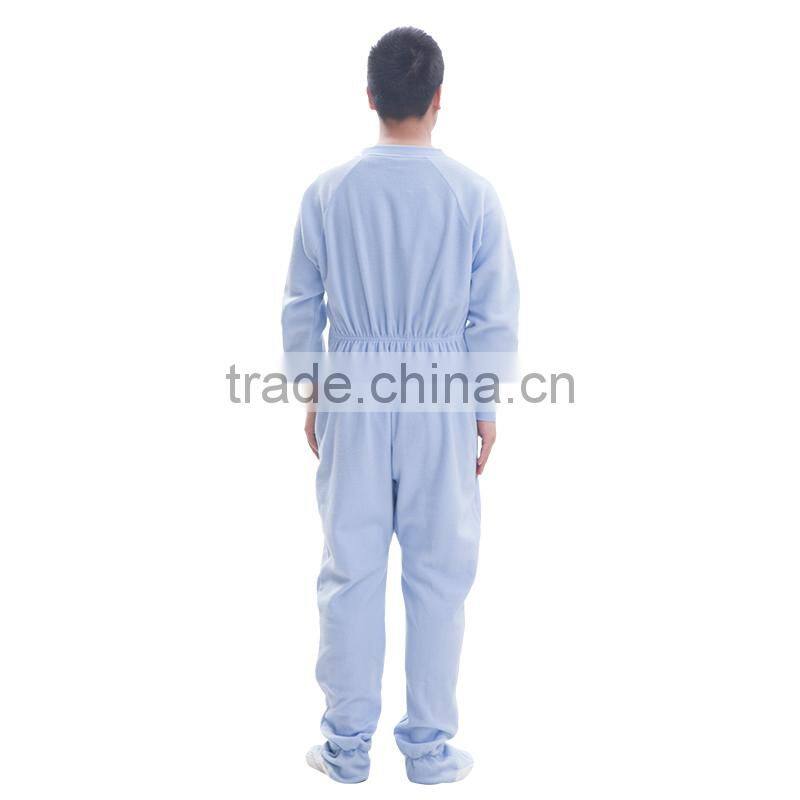 custom printed 100% polyester adult onesie plain colour