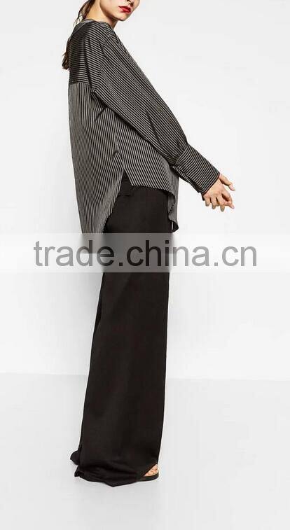 Runwaylover EY2377B New Style 2017 Ladies Fashion Loose Stripe Blouse
