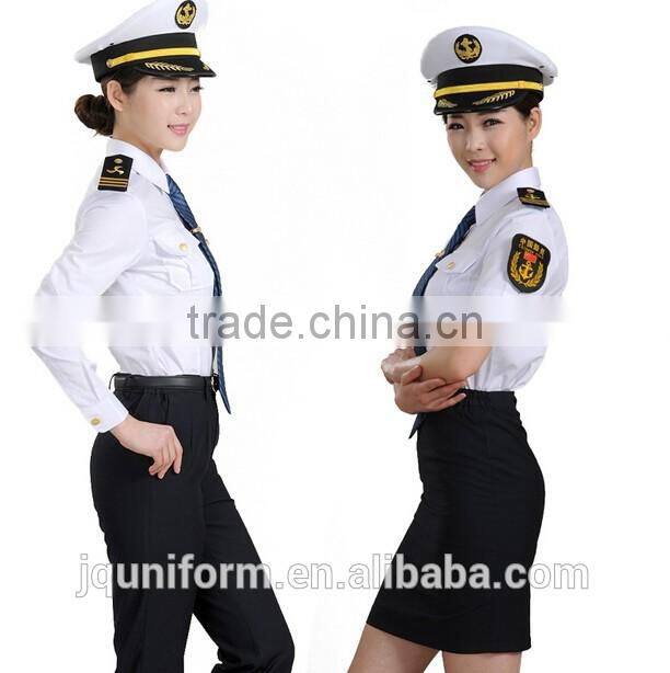 customize high quality elegant perfect fit skirt suits and pants suits uniforms for airline stewardess