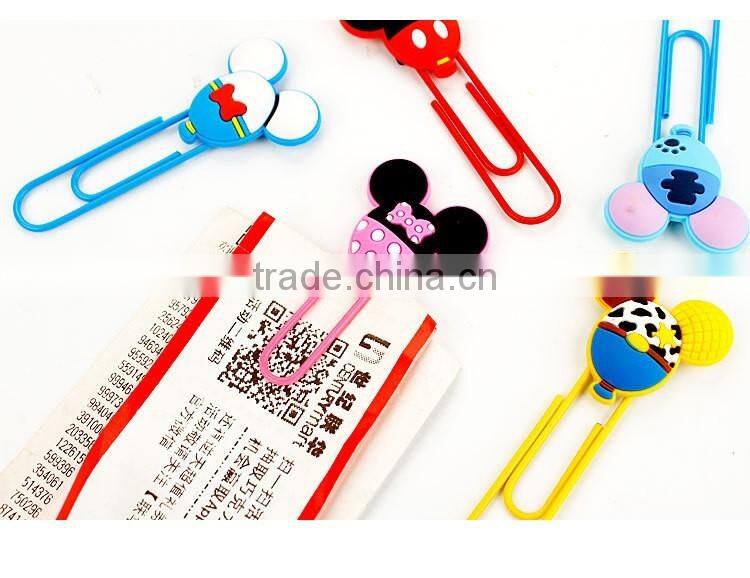 PVC paper clip planner mickey shape paper clip planner accessories