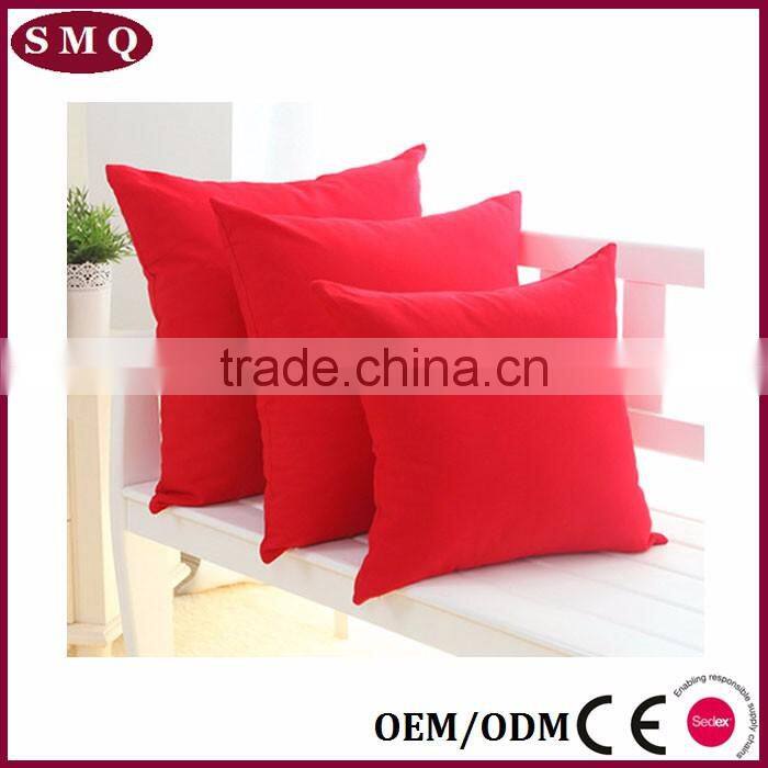 plain cotton custom throw pillow cover