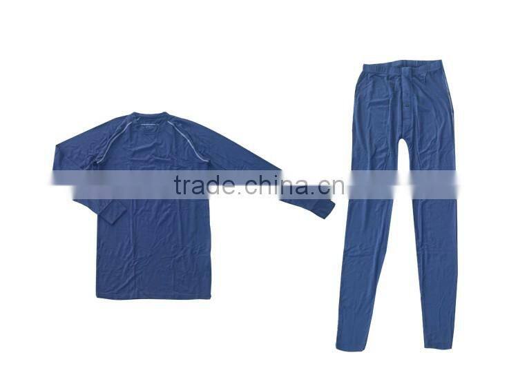 Factory direct sale bamboo men's long johns underwear suit