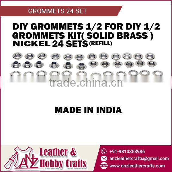 Premium Quality 24 Set Nickel DIY Grommets Kit