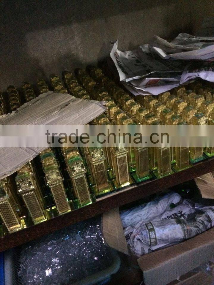 Wholesale Saudi Royal Makkah Clock Tower Crystal Model Manufacture For makkah Souvenir