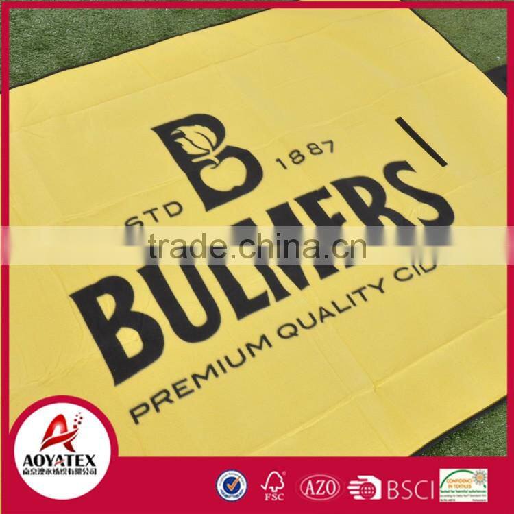 New design panel screen printing polar fleece outdoor picnic blanket