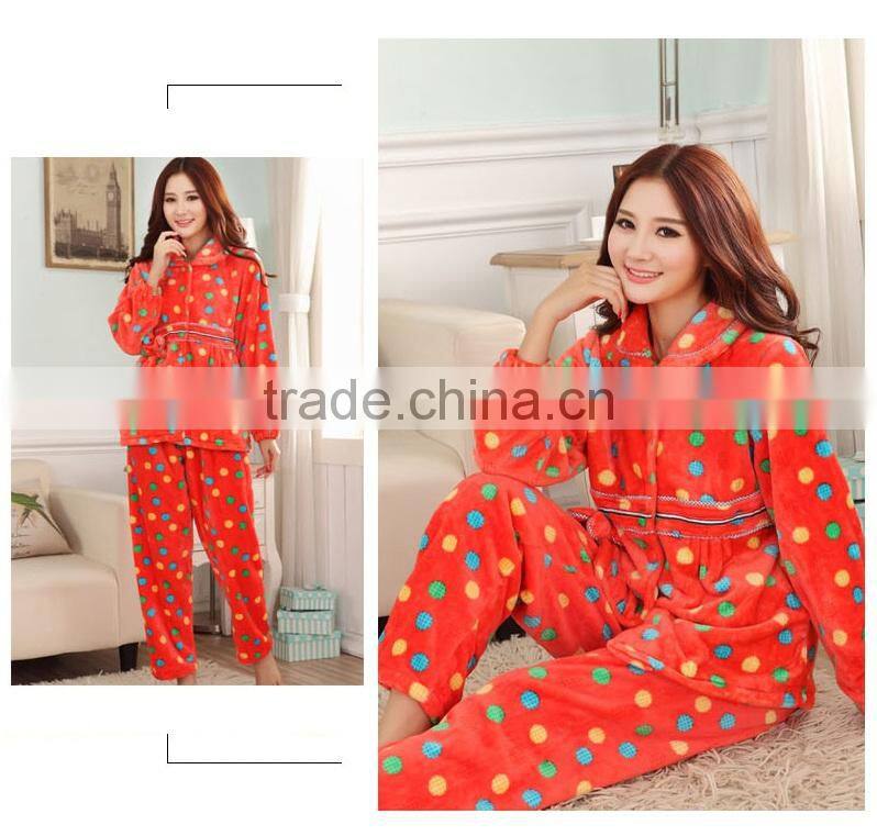 Type simple design high quality thick polyester fleece bathrobe for Women