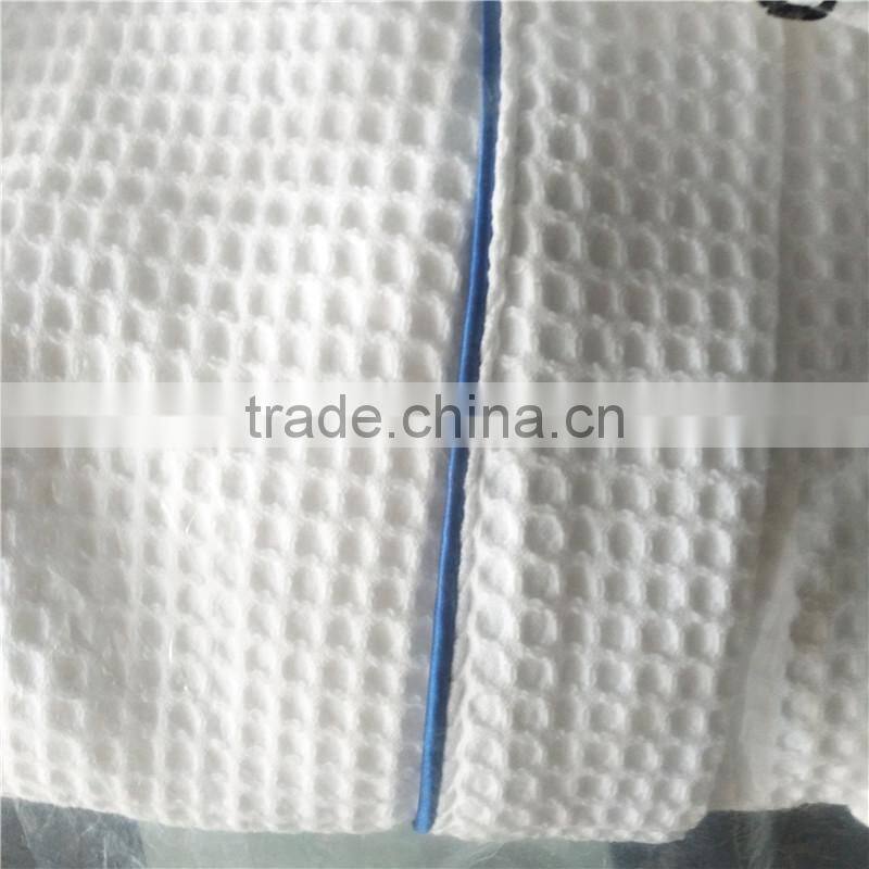 Custom White Color 100% Cotton Waffle Bath Robe With Embroidery Logo