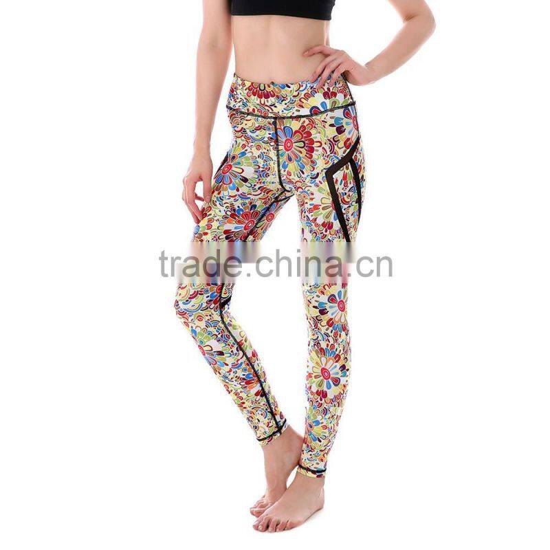 leopard net patched skeleton yoga jogging legging /morning xg high waist plus size flower athletic yoga pants capris trousers