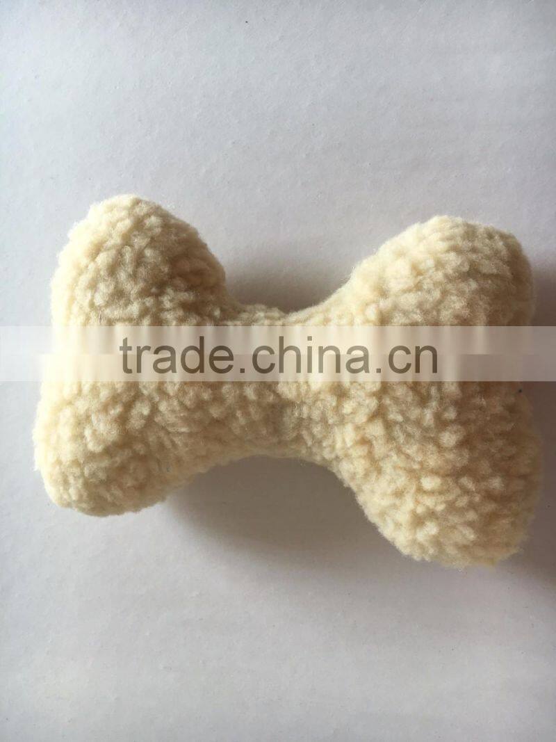 Bone Shape Cheap Plush Squeaky Dog Toy