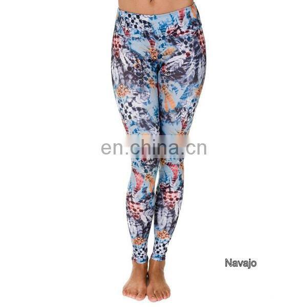 custom made sublimation printed womens sports fitness leggings